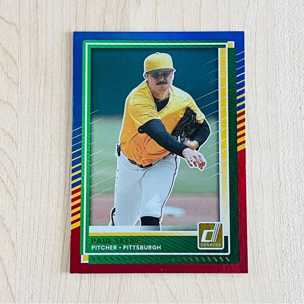 PAUL SKENES 2025 Panini Donruss Red & Blue Foil